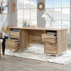 Sauder La Collection Portage Park Bureau ministre - Finition Kiln Acacia (426018)-Rangement à compartiments.