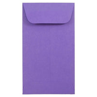 JAM Paper Enveloppes à monnaie nº 5,5, 3 1/8 x 5 1/2 po, Brite Hue violet intense, 500/paquet-Enveloppes à monnaie
