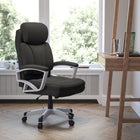 Flash Furniture - Fauteuil direction pivotant HERCULES Big and Tall, capacité de 500 lb, tissu noir (GO18501FAB)-Mécanisme de verrouillage d'inclinaison