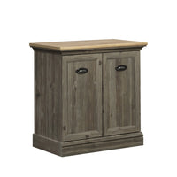 Sauder - 435766 La Collection Sonnet Springs Meuble d’appoint - Finition Pebble Pine-Espace rangement dissimulé derrière les portes.