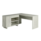 Sauder - La Collection Porto Palma Bureau avec Credence - Finition Haze Acacia-Bureau avec Credence