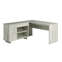 Sauder - La Collection Porto Palma Bureau avec Credence - Finition Haze Acacia-Bureau avec Credence