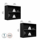 Bush Furniture - Petite bibliothèque à 2 tablettes Universal - ensemble de 2 - noir-Choisissez parmi un éventail de choix de finis afin de trouver l’ensemble de petites étagères idéal qui s’agencera à votre décor
