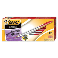 BIC® - Stylos à bille Cristal®, 1,0 mm, rouge, paq./12-Le stylo Stic classique