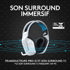 Casque de jeu sans fil G733 K/DA LIGHTSPEED - Equipement Officiel de League of Legends-Un audio clair : Ecoutez chaque son avec une clarté époustouflante & plongez-vous dans le jeu. Les Transducteurs PRO-G sont conçus pour réduire la distorsion et reproduire un audio précis & riche