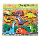 Melissa & Doug Dinosaures Chunky Puzzle, paquet de 8-Photos sous pièces