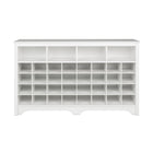 Prepac - Meuble à compartiments pour chaussures de 60 po - blanc-Offerte en finis gris vieilli (DUSG-0014-1) et blanc (WUSG-0014-1)