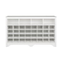 Prepac - Meuble à compartiments pour chaussures de 60 po - blanc-Offerte en finis gris vieilli (DUSG-0014-1) et blanc (WUSG-0014-1)