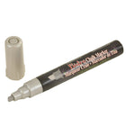 JAM Paper - Marqueur craie effaçable sans poussière - Pointe biseautée - Argenté métallique (526483SIM)-Pointe du marqueur : Biseautée