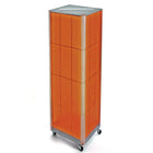 Azar Displays – Présentoir de sol à panneaux perforés sur 4 côtés et à roulettes, 60 x 16 po, orange (700406-ORG)-Présentoir rotatif carré en tour avec roulettes