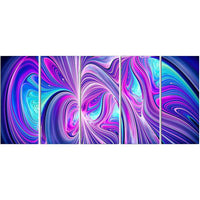 Designart – Impression contemporaine sur toile, merveille bleu et violet, 5 panneaux (PT3070-401)-Impression