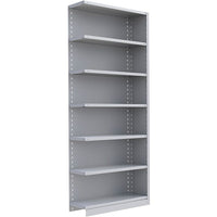 Metalware – Étagère enclenchable RK338, 7 tablettes, 36 x 12 x 88 (po), gris pâle-Système de tablettes ajustables offrant un espace de rangement solide, mais économique qui convient à vos besoins