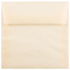 JAM Paper Enveloppes carrées à fermeture gommée, papier vélin translucide, 5 1/2 x 5 1/2 po, ivoire ocre printemps, 100/pqt-Ivoire ocre printemps