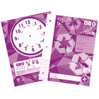 Carnet de projets géométrique recyclé et recyclable à 100 % - 40 feuilles-Écologique