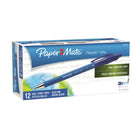 Papermate - Stylos à bille Flexgrip Ultra recyclés à pointe rétractable – 0,8 mm – bleu – paquet de 12-Fait de matière recyclée à 55 %