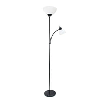 Simple Designs – Lampe de sol à incandescence, noir (LF2000-BLK)-Fini peint