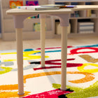 Flash Furniture - Table d'activites demi-lune Bright Beginnings de qualite commerciale en bois pour salle de classe-Nettoyer avec un chiffon humide puis secher