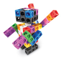 Learning Resources - Mathlink® Cube Big Builders (200 Cubes + Guide de construction)-Améliorez vos compétences en matière d'imagination et d'ingénierie avec nos cubes mathlink® à succès !