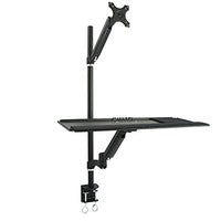 TygerClaw – Bras extensible pour un seul moniteur, pour poste de travail assis/debout (TYDS10019BLK)-Format universel : Support novateur pour moniteur d'ordinateur de bureau, convenant aux moniteurs à écran plat ACL et DEL de 13 po à 17 po