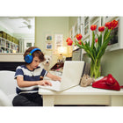 JBL - JR 460NC Casque circum-auriculaire sans fil à réduction de bruit pour enfants - Bleu-Câble audio amovible et connexion multi-source