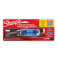 Marqueurs créatifs Sharpie - acryliques à base d’eau - pointe ronde - couleurs assorties - paquet de 2-Marqueurs créatifs avec une encre semblable à la peinture qui ne passe pas à travers le papier