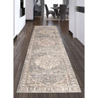 ECARPETGALLERY - Tapis Oregon Tabriz Bleu, Ivoire 2'7" x 8'2"-Tapis de passage