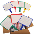 Kleenslate Kit de classe de palettes de tableau blanc recto-verso vierge/ligné rectangle effaçable à sec, paquet de 24-Les étudiants adoreront ces palettes compactes effaçables à sec