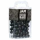 JAM PAPER - Punaises Colorees, Punaises Carte à Tête Ronde, Noir, Paquet de 100-Taille : Norme (environ 1 pouce)