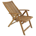 Cathay Importers – Chaise pliante à 5 positions, bois d'acacia, naturel (EC-20-0005)-Bois d'acacia massif huilé, couleur naturelle