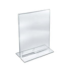 Azar Displays – Porte-affiche vertical recto verso, cartes professionnelles, 11 x 8,5po, acrylique, transparent, 10/pqt (252040)-Pour une information publicitaire et des coordonnées visibles