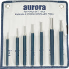 Aurora Tools – Ensemble de 7 chasse-goupilles-Idéal pour expulser et retirer des goupilles et des clés déjà desserrées et après le mouvement initial à partir d’un poinçon de déblocage