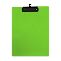 Geo – Planchettes en plastique, format lettre, 9 x 12 po, vert, 12 par paquet-Planchette faite de plastique robuste avec crochet rétractable.