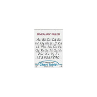 Pacon - Carnet d’écriture D-Nealian, 32 x 24 po, blanc (PAC74730)-Les 2 carnets d’écriture manuscrite contiennent 25 feuilles et sont parfaits pour améliorer les compétences de base d’écriture manuscrite