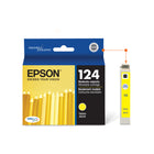 Epson - T124 Cartouche d'encre - Capacité standard - Jaune-Manipulation sans souci - impressions résistantes au maculage, à la décolouration et à l’eau