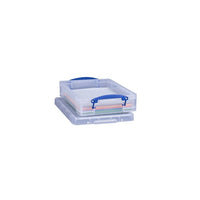 Really Useful Boxes – Boîte de rangement de 4 l, transparent-Idéal pour un rangement de bureau ou ménager sécuritaire