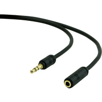 Staples - Câble de rallonge audio auxiliaire 3,5 mm de 6 pi, noir-Prolonge la longueur et la flexibilité des connexions audio portables pour les dispositifs munis d'un port pour casque d'écoute de 3,5 mm
