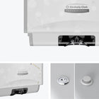 Kimberly-Clark - Distributeur automatique de savon et de desinfectant ICON, plaque de revêtement au motif de fleurs de cerisier-Entretien facile grâce à un choix de verrous à clé ou à bouton-poussoir qui peuvent être placés de chaque côté du distributeur.