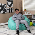 Flash Furniture - Fauteuil poire surdimensionné vert menthe plein-Housse amovible lavable à la machine