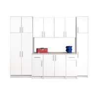 Prepac Ensemble de rangement A Élite de 112 po - 9 pièces, blanc-L’ensemble A comprend : 1 armoire de rangement de 32 po (BES-3264), 1 armoire murale empilable de 32 po (BEW-3224), 2 armoires sur plancher de 16 po (BED-1636), 1 armoire sur plancher de 32 po (BEB-3236), 2 armoires murales hautes de 30 po (BEW-3230), 1 armoire étroite de 16 po (BEB-1664), 1 armoire murale empilable de 16 po (BEW-1624)