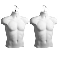 Eddie's - Formes suspendues pour hommes - Plastique dur - Blanc - Paquet de 2 (155739-2)-Formes de chemises suspendues pour hommes