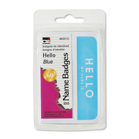 Charles Leonard – Étiquettes de nom « Hello », autoadhésives, 0,25 x 3 po, bleu, 1200/paquet (CHL935315)-Un moyen facile et rapide pour identifier les personnes, les objets ou un travail bien accompli
