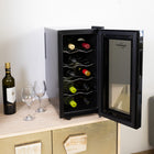 Koolatron - Cellier à vin thermoélectrique pour 10 bouteilles - Noir-Écran digital tactile permettant d'ajuster facilement la température et l'éclairage sans ouvrir la porte