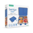Bentgo - Boîte à lunch 3 compartiments pour enfants - Bleu-Fabriquée en acier inoxydable de haute qualité, cette boîte à lunch est une alternative sûre et durable au plastique