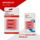 Staples - Gommes à effacer roses, paquet de 3-Sans maculage