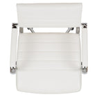 Flash Furniture Chaise De Bureau Pivotante Exécutive Nervurée Leathersoft-Blanc (BT20595M1WH)-Le bouton de réglage de la tension d'inclinaison ajuste la résistance à l'inclinaison vers l'arrière du fauteuil
