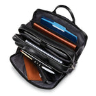 Samsonite Classic Leather Mallette Toploader 15.6", Noir-12" x 16" x 5"