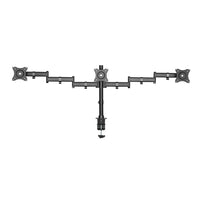 Rocelco – Support de table DM3 à deux articulations pour trois moniteur, 13 po à 27 po, noir-Peut être monté sur toute surface d'une épaisseur de jusqu'à 3,5 po avec un serre-joint ou un trou passe-fils
