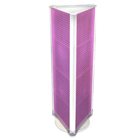 Azar Displays – Présentoir de plancher à panneaux perforés sur 3 côtés, 60 x 16 po, rose (700450-PNK)-Repose sur une base rotative