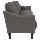Flash Furniture - Canapé capitonné Asti, gris foncé-Appuis-bras inclinés rembourrés