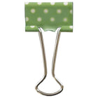JAM Paper - Pinces relieuses stylées, petites, 19 mm, vert à pois blancs, 3 paquets de 10 (336128838G)-4